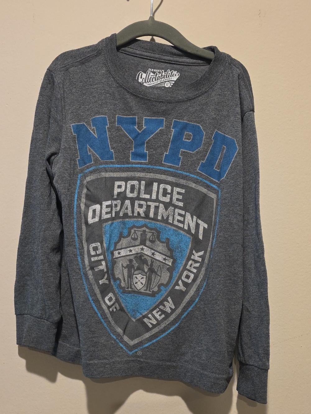 Kids NYPD Graphic Long-Sleeve Top - Blue/Gray